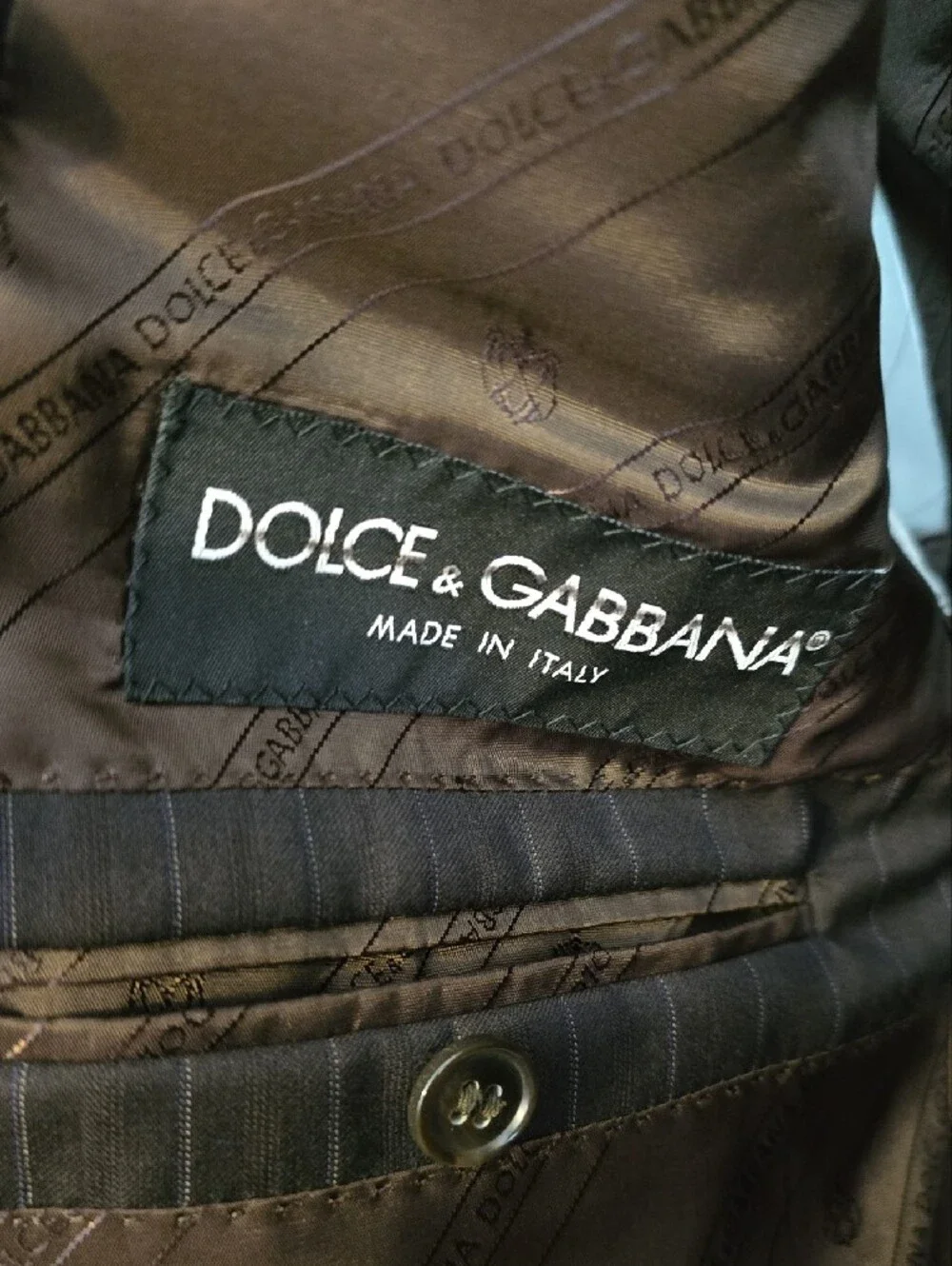 Dolce‎ & Gabbana Black Pinstripe Suit Jacket